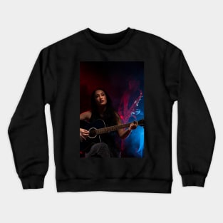 guitar and Saxophone Crewneck Sweatshirt